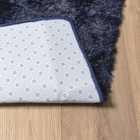 Hoogpolig vloerkleed NAVARRA 200x200 cm polyester marineblauw 6