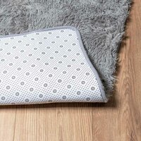 Hoogpolig vloerkleed NAVARRA 200x200 cm polyester zilvergrijs 6
