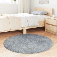 Hoogpolig vloerkleed NAVARRA 100x100 cm polyester zilvergrijs 3