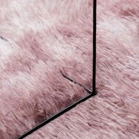 Hoogpolig vloerkleed NAVARRA 160x160 cm polyester stoffig roze 7