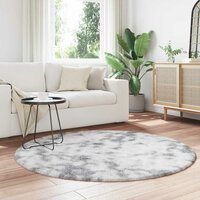 Hoogpolig vloerkleed NAVARRA 160x160 cm polyester lichtgrijs 3
