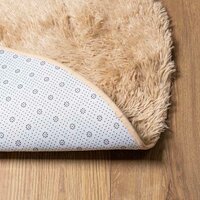 Hoogpolig vloerkleed NAVARRA 200x200 cm polyester beige 6