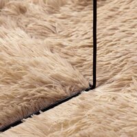 Hoogpolig vloerkleed NAVARRA 200x200 cm polyester beige 7