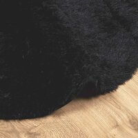 Hoogpolig vloerkleed NAVARRA 200x200 cm polyester zwart 5