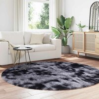 Hoogpolig vloerkleed NAVARRA 200x200 cm polyester donkergrijs 3