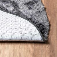 Hoogpolig vloerkleed NAVARRA 200x200 cm polyester donkergrijs 6