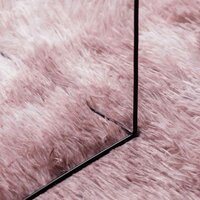 Hoogpolig vloerkleed NAVARRA 200x200 cm polyester stoffig roze 7