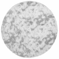 Hoogpolig vloerkleed NAVARRA 200x200 cm polyester lichtgrijs 2
