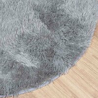 Hoogpolig vloerkleed NAVARRA 200x200 cm polyester zilvergrijs 4