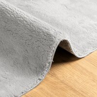 Vloerkleed HUARTE laagpolig zacht wasbaar 60x110 cm grijs 6