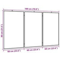 Whiteboard magnetisch inklapbaar 180x80x1,7 cm aluminium 7