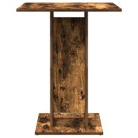 Bistrotafel 60x60x75 cm bewerkt hout gerookt eikenkleurig 4