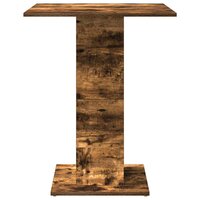 Bistrotafel 60x60x75 cm bewerkt hout gerookt eikenkleurig 5