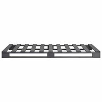 Bedframe pallet massief grenenhout grijs 90x200 cm 4