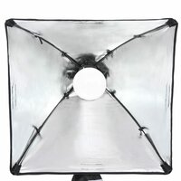 Fotostudioset met verlichtingsset, achtergrond en reflector 4
