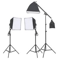 Fotostudioset met verlichtingsset, achtergrond en reflector 2