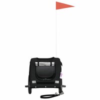 Hondenfietstrailer oxford stof en ijzer zwart 4