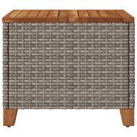 Tuintafel 45x45x37 cm poly rattan en acaciahout grijs 7