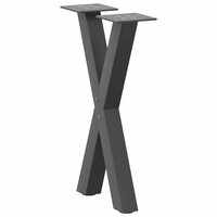Salontafelpoten 2 st X-vormig 28x(42-43) cm staal antraciet 4