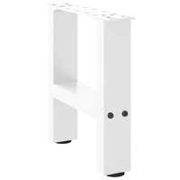 Salontafelpoten 2 st 30x(30-31) cm staal wit 3