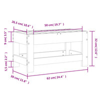 Tuinvoetenbank 62x30x32 cm massief douglashout 9