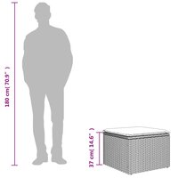 Tuinkruk met kussen 55x55x37 cm poly rattan bruin 9