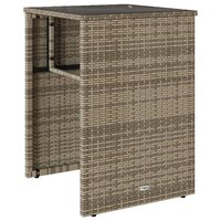 3-delige Bistroset met kussens poly rattan grijs 4