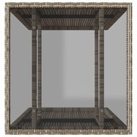 3-delige Bistroset met kussens poly rattan grijs 7