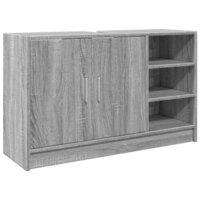 Wastafelkast 90x29x55 cm bewerkt hout grijs sonoma eikenkleurig 2