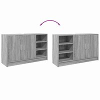 Wastafelkast 90x29x55 cm bewerkt hout grijs sonoma eikenkleurig 8