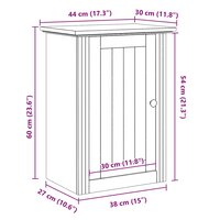 Badkamerwandkast BODO 44x30x60 cm grijs 8