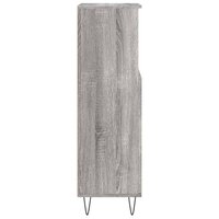 Badkamerkast 30x30x100 cm bewerkt hout grijs sonoma eikenkleur 7
