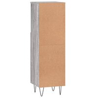 Badkamerkast 30x30x100 cm bewerkt hout grijs sonoma eikenkleur 8