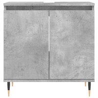 Badkamerkast 58x33x60 cm bewerkt hout betongrijs 4