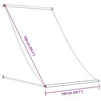 Luifel uittrekbaar 150x150 cm stof en staal antracietkleurig 9