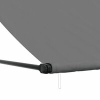 Luifel uittrekbaar 250x150 cm stof en staal antracietkleurig 7