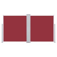 Windscherm uittrekbaar 100x600 cm rood 4