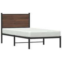 Bedframe zonder matras metaal bruin eikenkleurig 90x200 cm 4