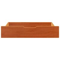 Bedlades 2 st 85x55x17 massief grenenhout wasbruin 3