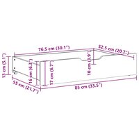 Bedlades 2 st 85x55x17 massief grenenhout wasbruin 8
