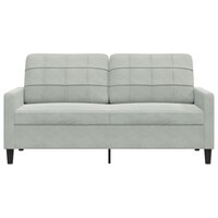 Tweezitsbank 140 cm fluweel lichtgrijs 4
