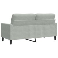 Tweezitsbank 140 cm fluweel lichtgrijs 6
