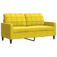 Tweezitsbank 140 cm fluweel geel 2