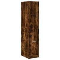 Apothekerskast 30x41x144,5 cm bewerkt hout gerookt eikenkleurig 3