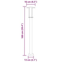 Vloerlamp voor buiten 100 cm roestvrij staal zwart 7