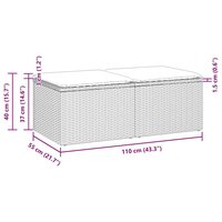2-delige Loungeset met kussens poly rattan acacia bruin 6