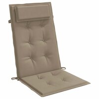 Stoelkussens 2 st hoge rug oxford stof taupe 5