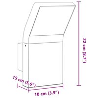 Buitenwandlamp LED gegoten aluminium wit 9
