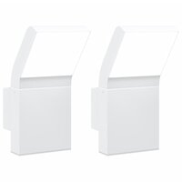 Buitenwandlampen 2 st LED gegoten aluminium wit 2