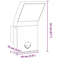 Buitenwandlampen 2 st LED gegoten aluminium wit 9